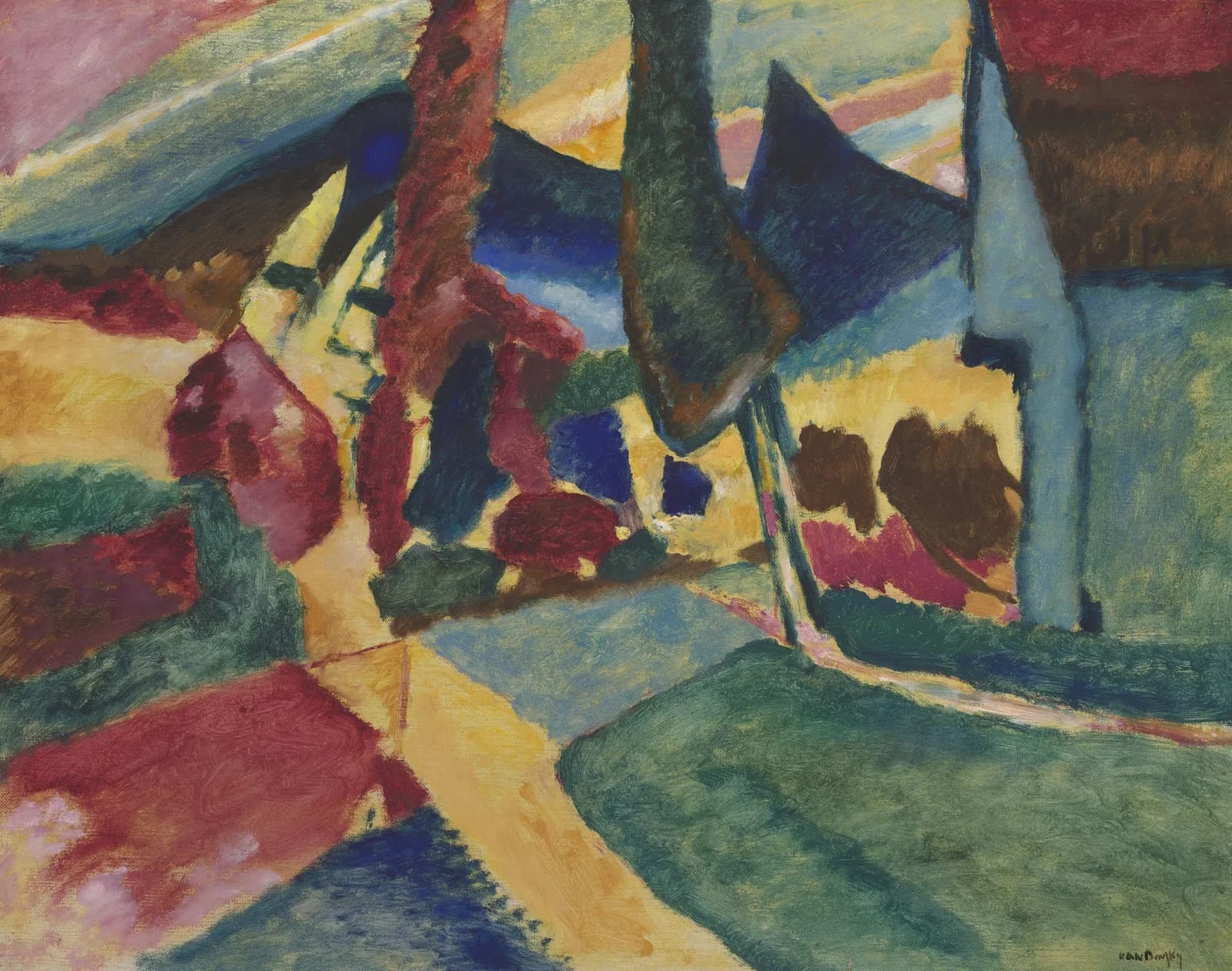Landscape with Two Poplars