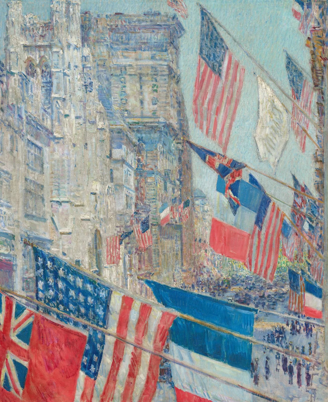 Allies Day, May 1917 by Childe Hassam, a Whittled wooden jigsaw puzzle