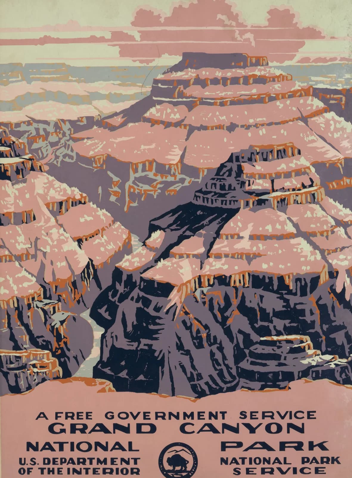Grand Canyon National Park by C. Don Powell, National Park Service, a Whittled wooden jigsaw puzzle