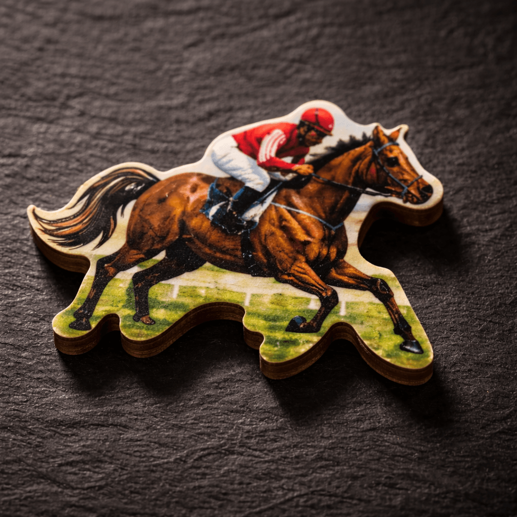 Silhouette-shaped whimsy piece hidden inside a wooden jigsaw puzzle