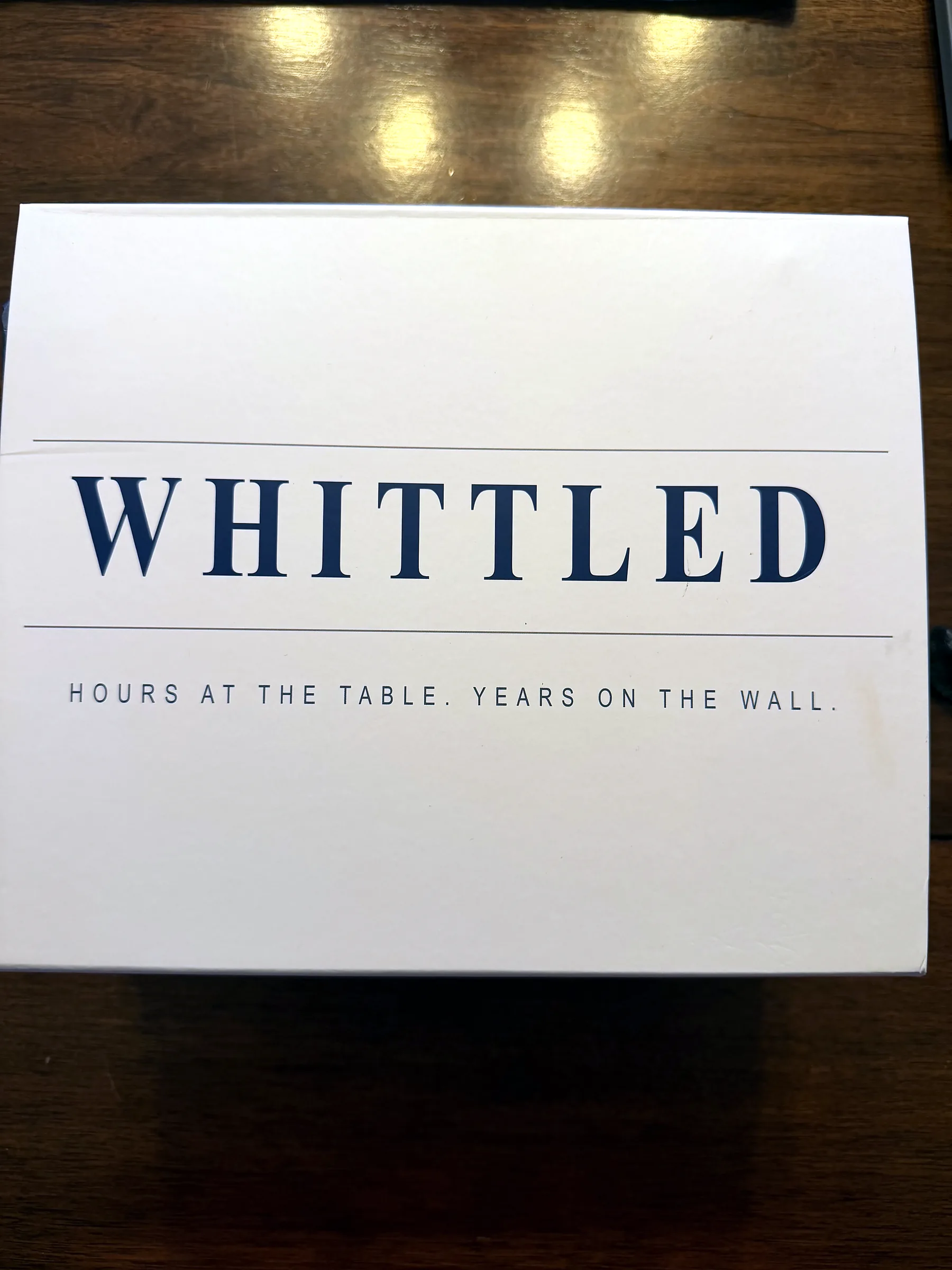Whittled box lid seen from above