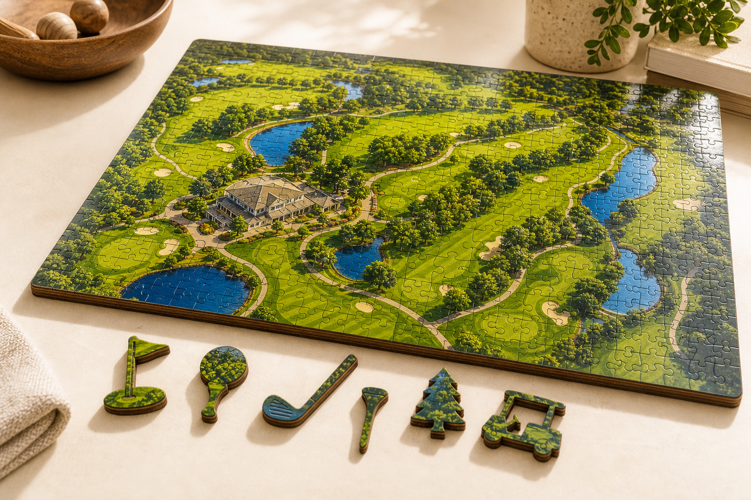 Golf Course Map Puzzles | Custom Golf Gifts | Whittled